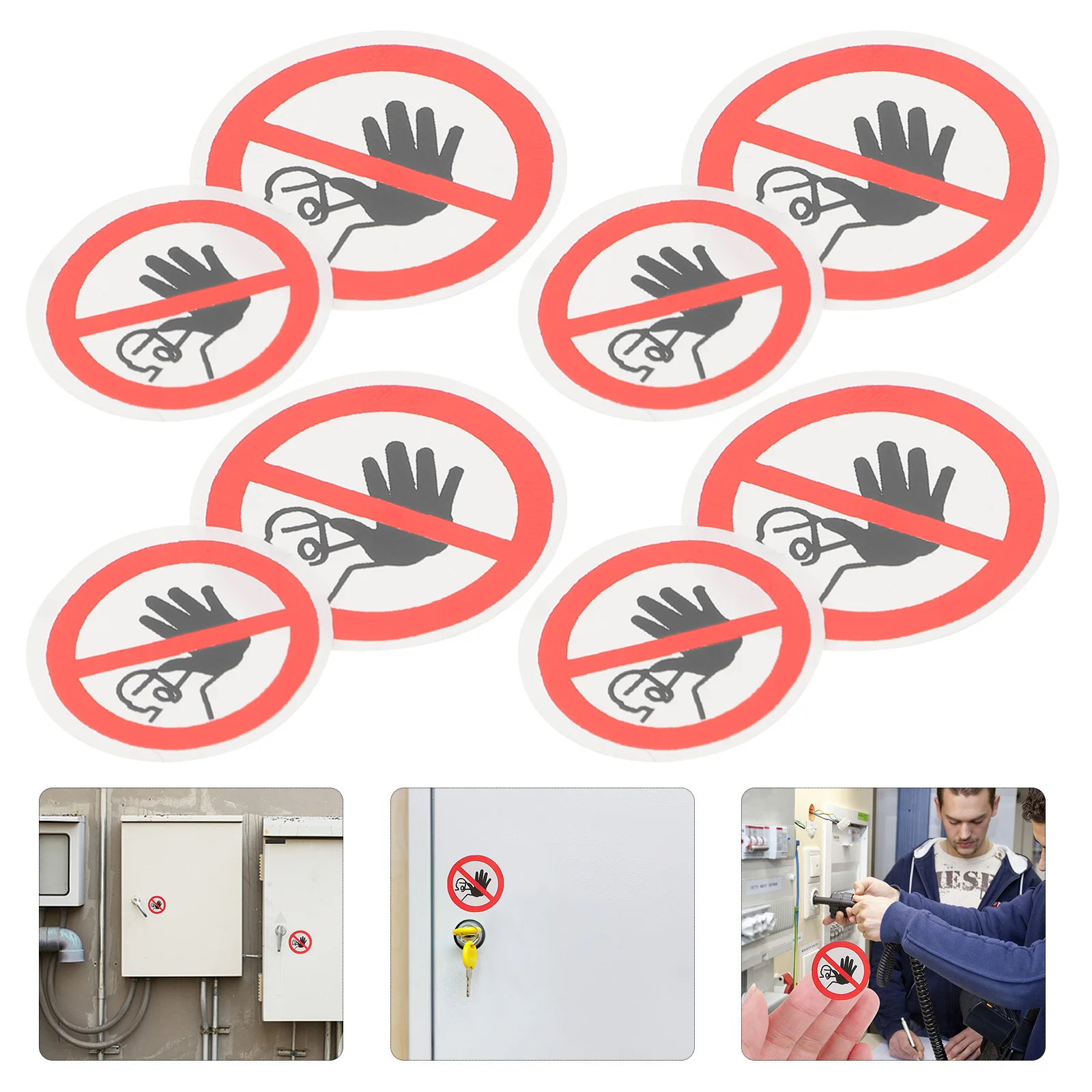 20 pcs Warning Labels No Entrance Stickers Self Adhesive Safety Warning Sign Decals Not Enter Sign For Factories