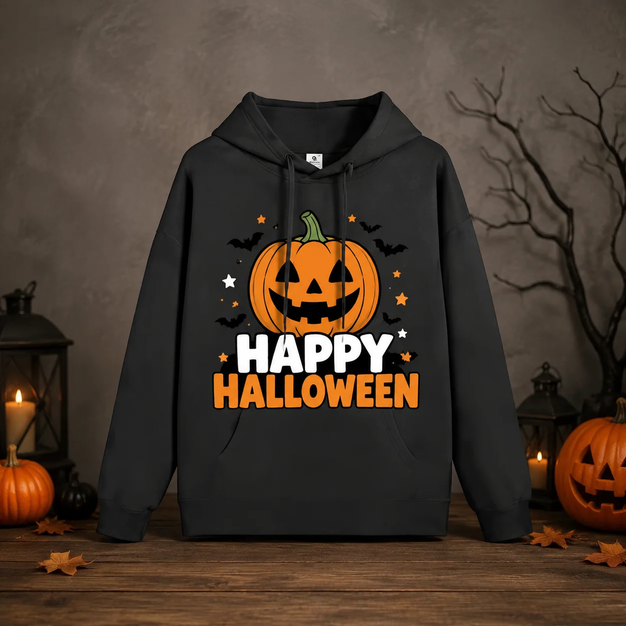 Customized Hooded Sweatshirt Personalized Pumpkin Hoodie Happy Halloween Sweatshirt Fashion Loose Fall Spooky Party Pullover Top