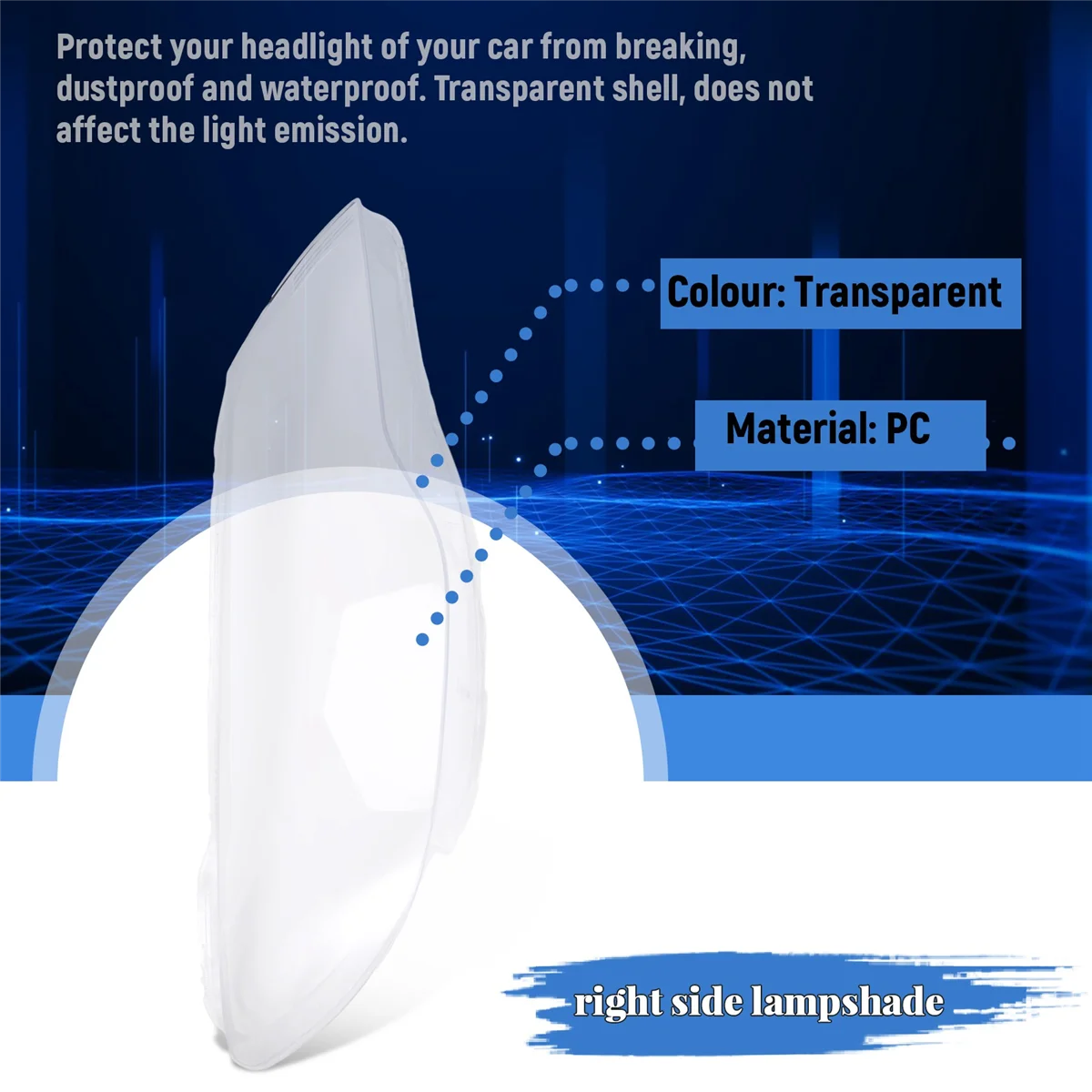 Couvercle de coque de lampe à lentille transparente pour Honda Civic ineau, lumière de sauna avant droite de voiture, 2006, 2007, 2008