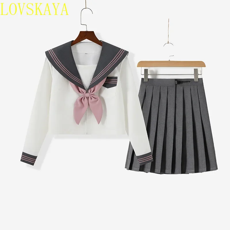 Feminino Classe Japonesa Marinheiro Uniforme Escolar, Anime Cos, Uniforme Estudantil Feminino, Conjunto, 2024