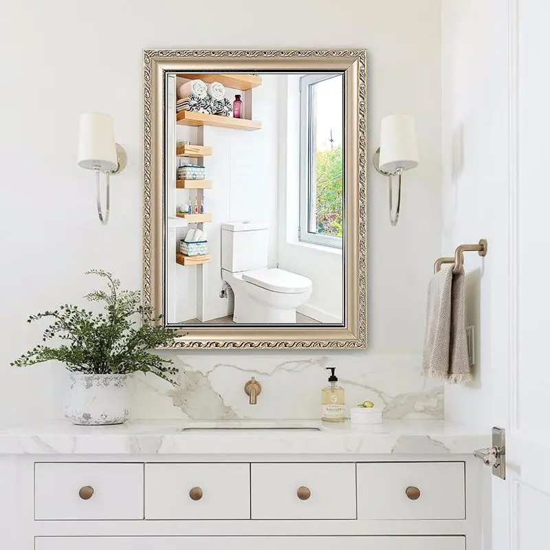 

Vintage Desk Decorative Wall Mirrors Shower Shaving Large Infinity Mirror Bathroom Espelhos Decorativos House DecorationBC