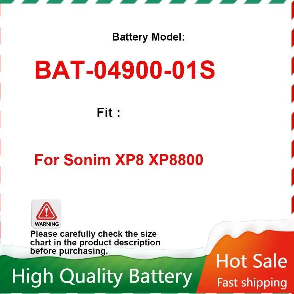 

Батарея мобильного телефона емкостью 4900 мАч Bat-04900-01S, сменная для Sonim XP8 XP8800, экологически чистая