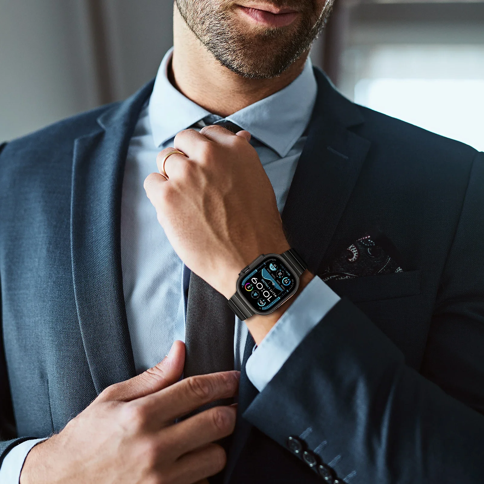 حزام معدني سريع الإصدار لساعة أبل 49 مللي متر 46 مللي متر 45 مللي متر 44 مللي متر 42 مللي متر 41 مللي متر 40 مللي متر سوار معصم ل iWatch 10 Ultra 9 8 7 6 SE 5