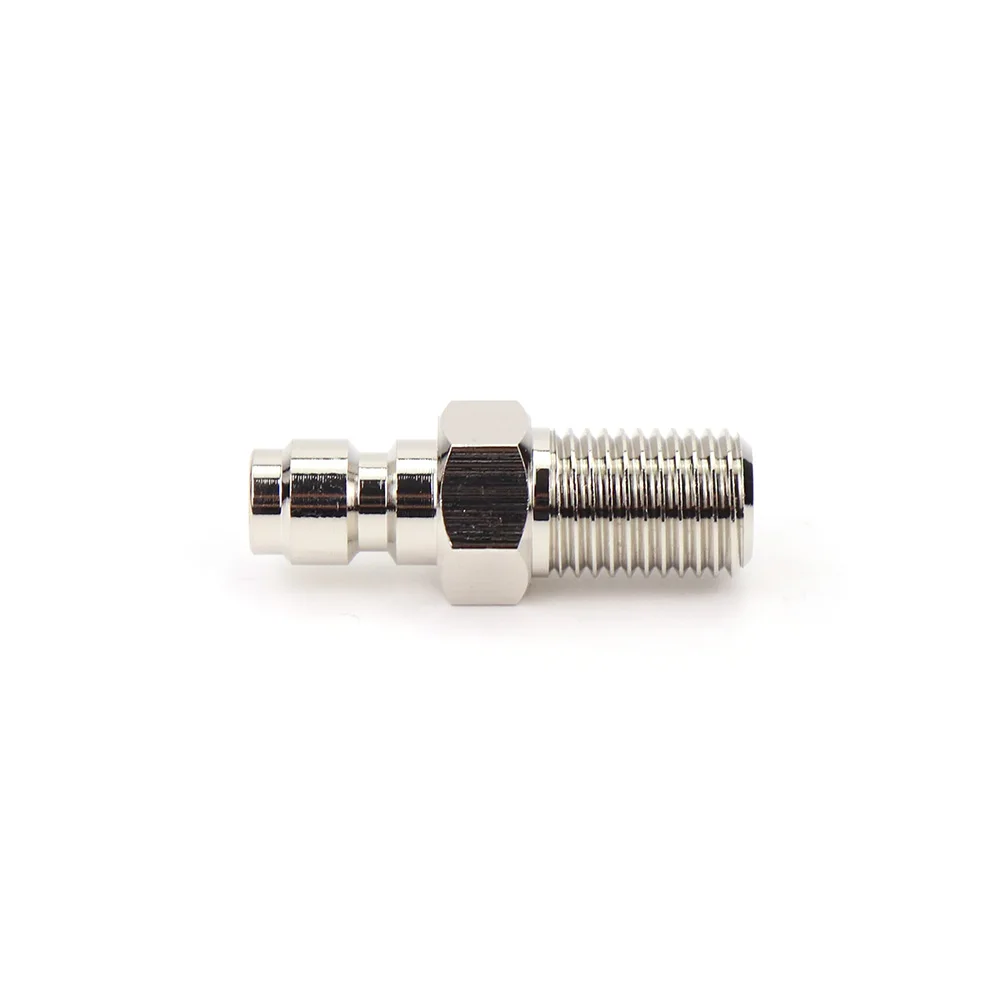 CO2 Fill Fitting 8MM Quick Disconnect Plug Fill Nipple Adapter With 3/8-24UNF Thread Replace CO2 Cartridge To External Co2 Tank