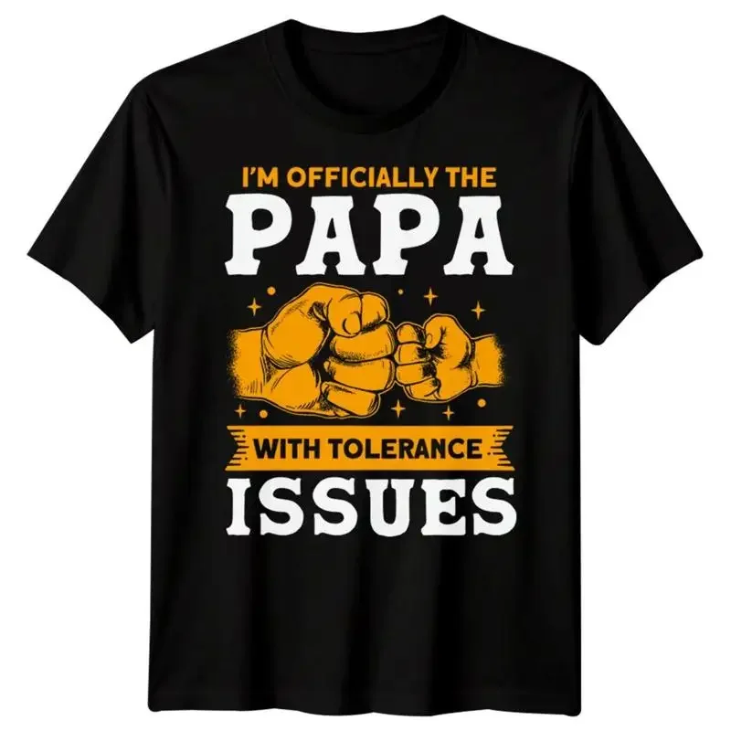 17 Mens Papa With Tolerance Issues Funny Fathers Day T Shirt Best Dad Ever