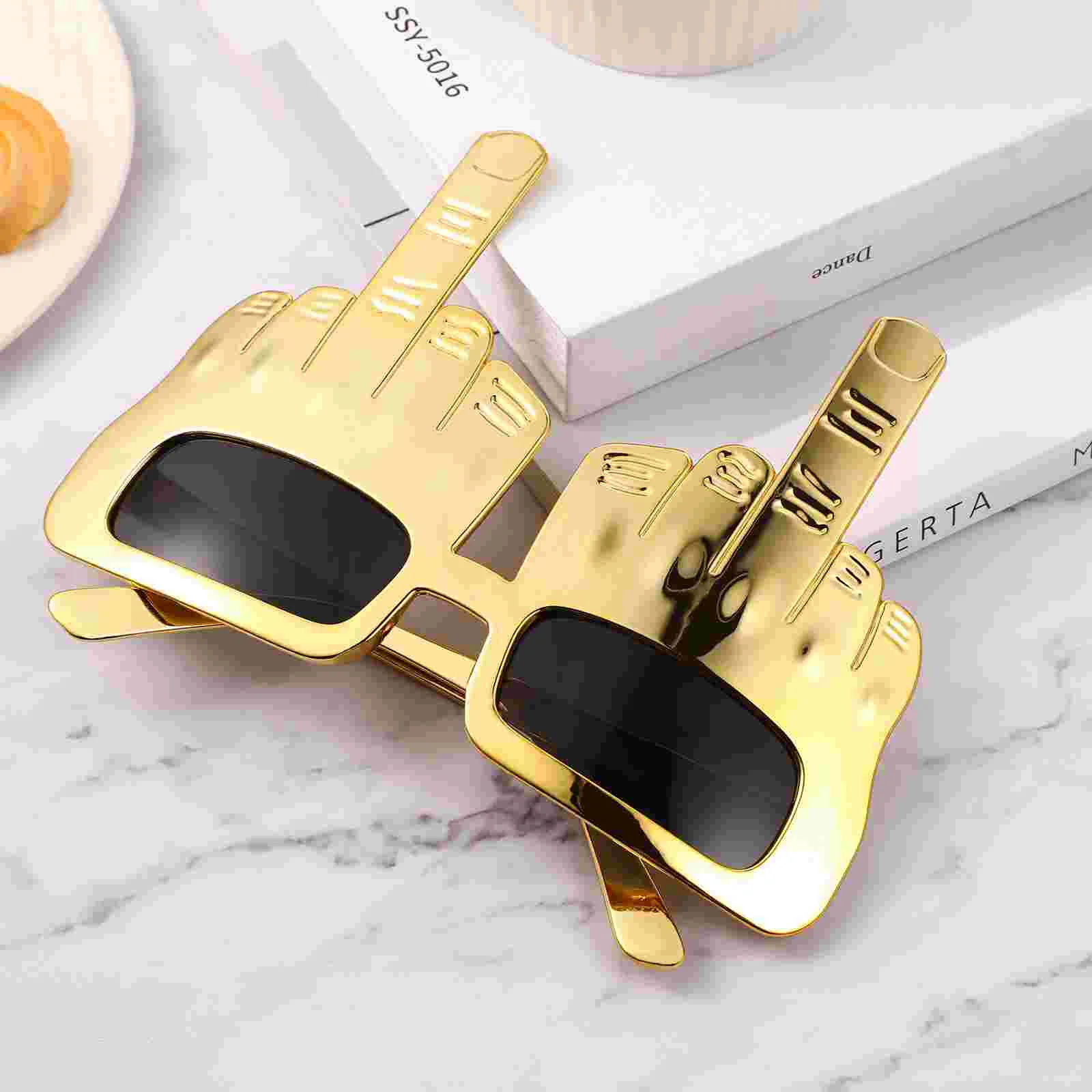 

Funny Makeup Glasses Middle Finger Eyeglasses Masquerade Photo Booth Glasses Novelty Party Decorations