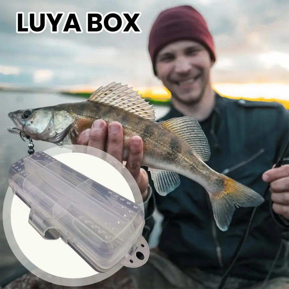 Fishing Lure Box 12-Compartments Portable Waterproof Heavy Duty Artificial Fishing Baits Accessories Organizer Storage Case Cont