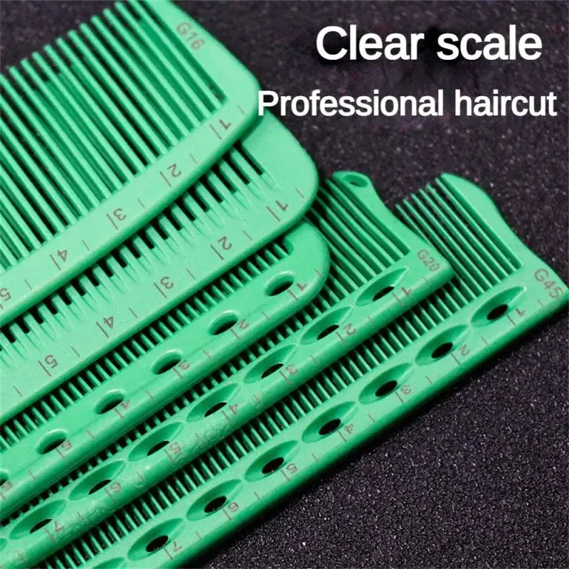 مقياس ياباني لقص الشعر مشط الراتنج الأخضر G45 على الوجهين مقاومة للحرارة صالون حلاقة أداة فرشاة التصميم