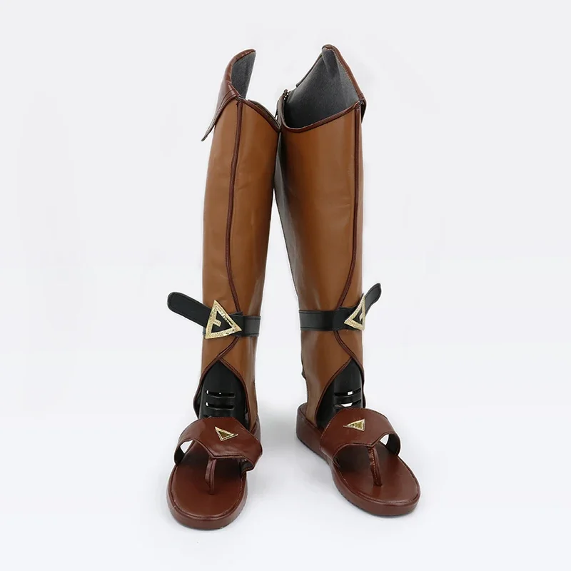 Game Genshin Impact Cosplay Shoes Halloween Carnival Boots Anime PU Leather Shoes Cosplay Prop Custom Made
