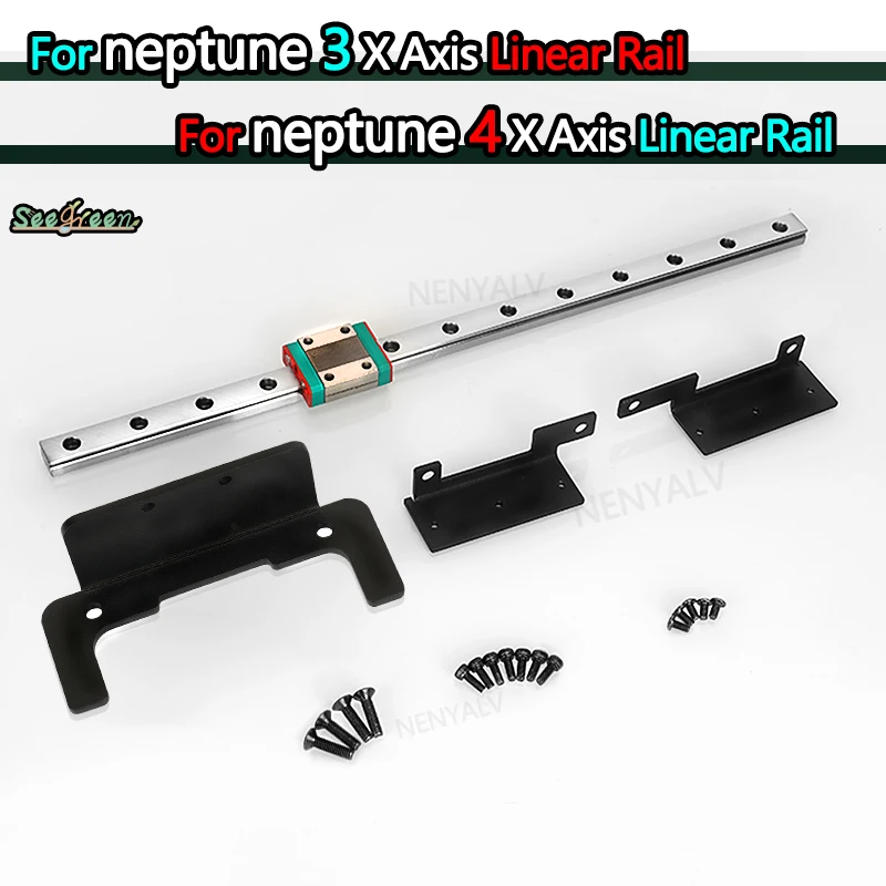 For Neptune 4 3D Printer Parts For Elegoo Neptune 3/4 X Axis Linear Rail Upgrade Conversion Kit MGN12 Linear Guide Rail