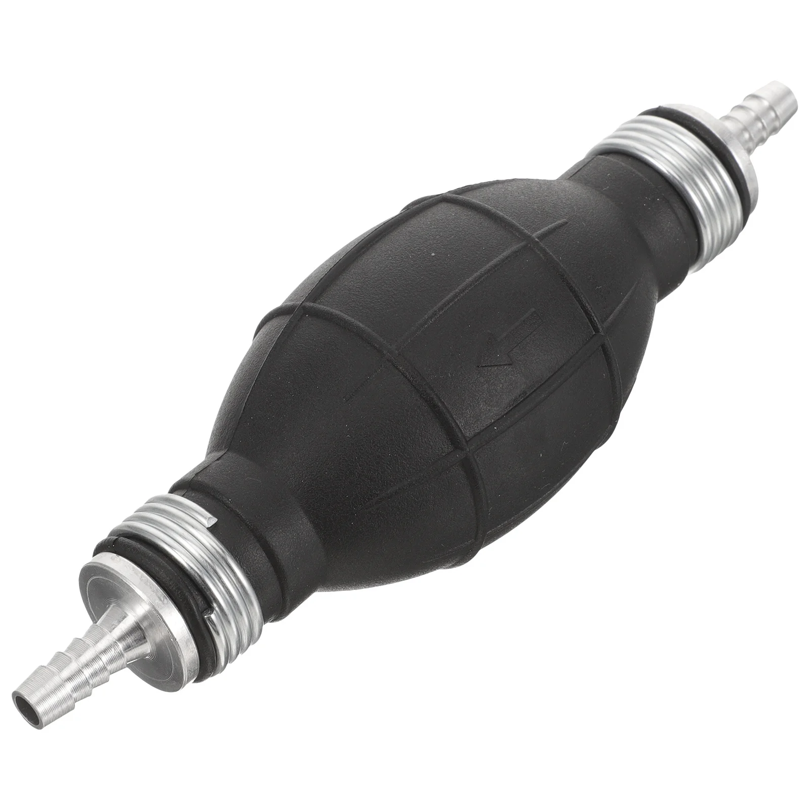 ปั๊มเชื้อเพลิงมือ 6 มม. ยางสีดำ อะลูมิเนียม สำหรับคาร์บูเรเตอร์ ระบบแรงดันต่ำ เรือ เครื่องยนต์นอกเรือ ไพรเมอร์