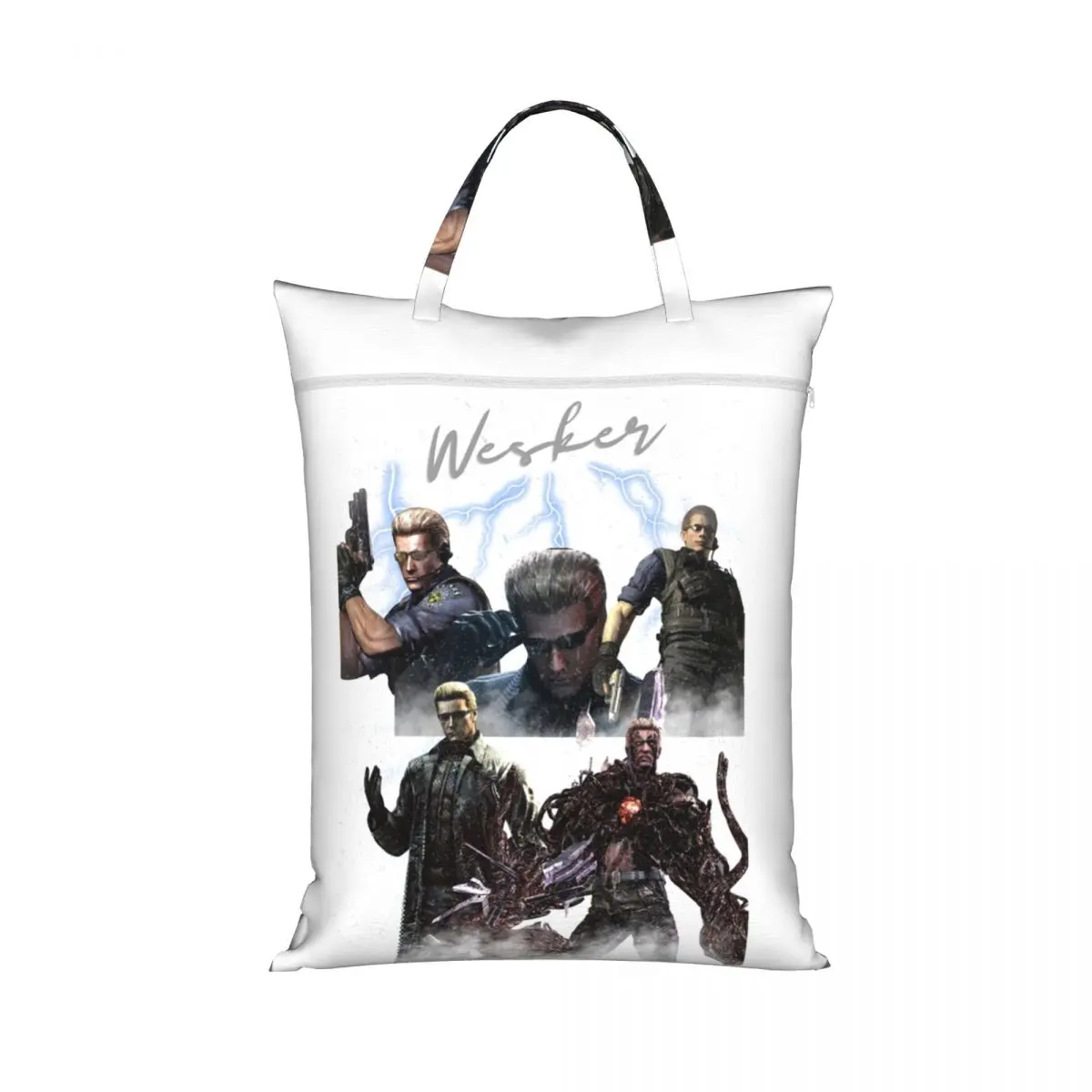 Albert Wesker Collage Laundry Collector Folding Laundry Basket Large Storage Washing Basket Home Organizer
