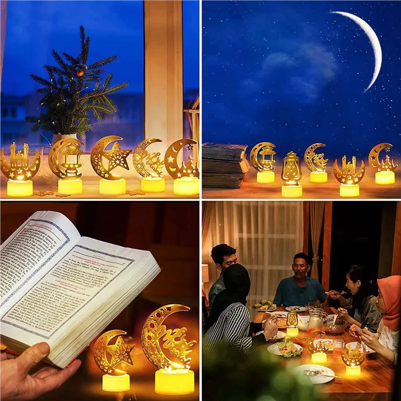 Ramadan Lights Decorations For Home 18 Pack Eid Mubarak LED Candle Lights