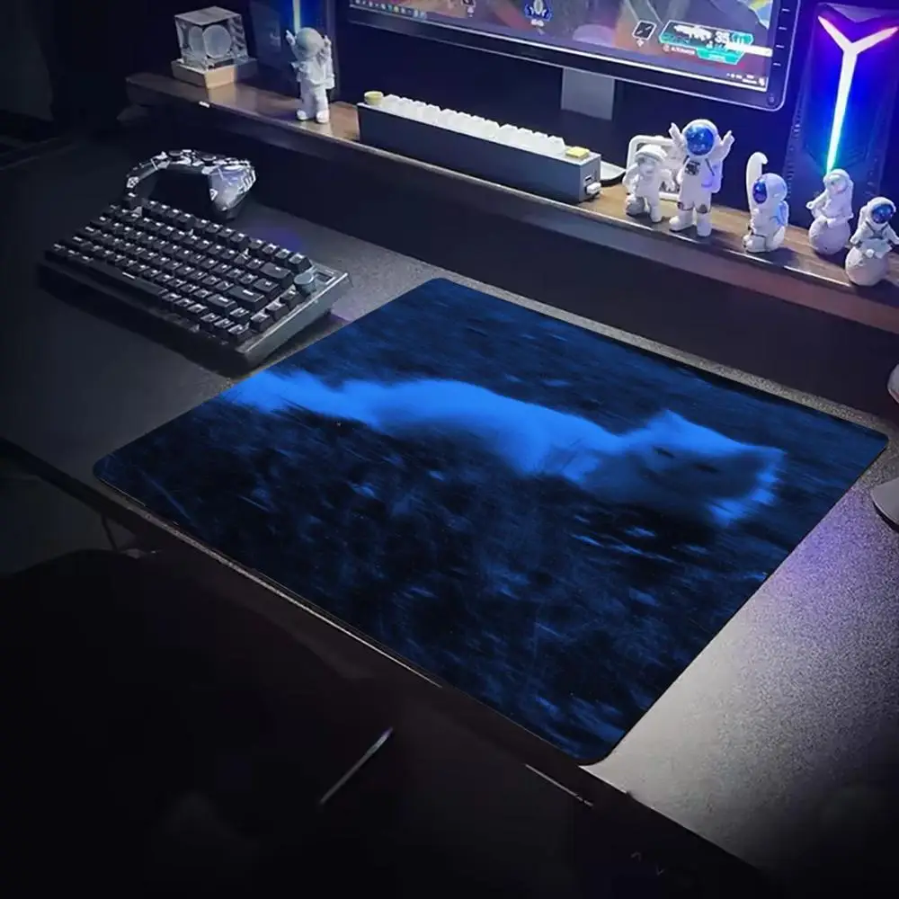 لوحة ماوس Azure Gloom Kitty مقاس 400 × 450 من القماش المزخرف - سطح تحكم ممتاز غير قابل للانزلاق للتتبع الدقيق