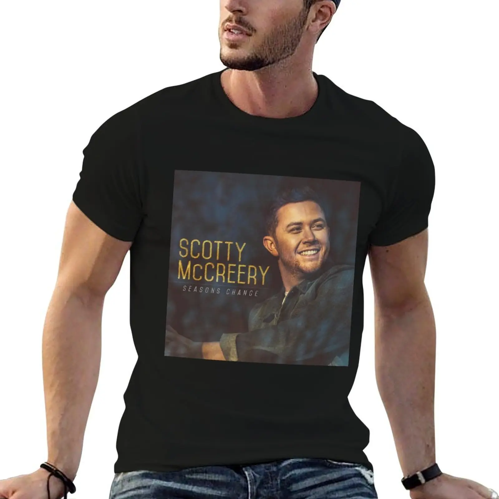 

Scotty man cotton t seasons graphic 100% shirts for change tees shirts T-Shirt t McCreery