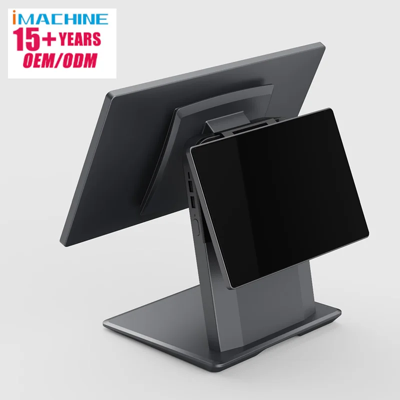 

15.6 Inch All-in-One Dual Touch Screen POS Terminal Machine for Supermarket Restaurant Retail Coffee Shop or Business Use