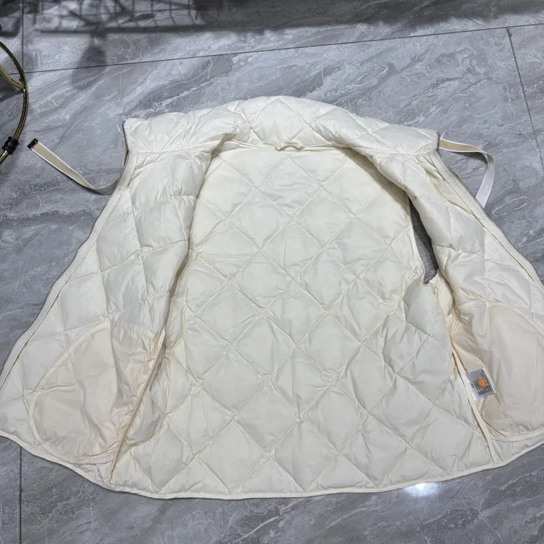 Lightweight Padded Vest Puffer Women White Duck Down Coat Fashion Sleeveless Jacket Lapel Inner Undershirt Female Vest