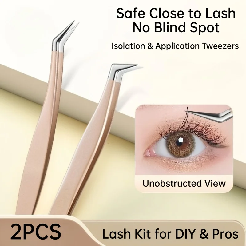 1/2pcs Eyelash Extension Kit, Professional Lash Tool with  Tweezers & Case,Natural Look DIY Lashes,Must-Have for Lash Lovers
