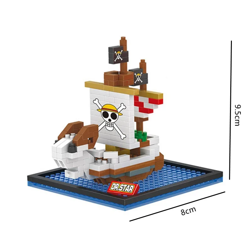 One Pirate Ship Piece Series Luffy Thousand Sunn Building Blocks Bricks Anime Figure Education Game Toys Kids Birthday Gifts