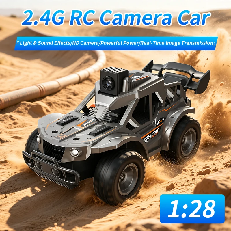 G33 1:28 RC Mini Climbing Car With LED Light and HD Camera Radio Remote Control Cars Alloy Toy For Kids Christmas Holiday Gifts