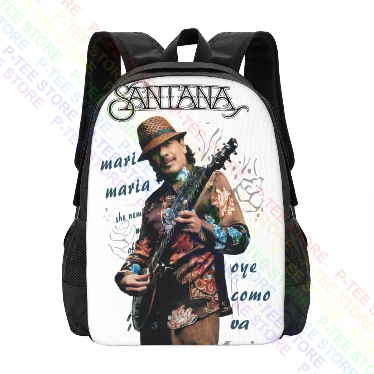 Music Oye Carlos Santana Rainbow Tour concierto Ance mochila de gran capacidad para gimnasio, bolsa de gimnasia