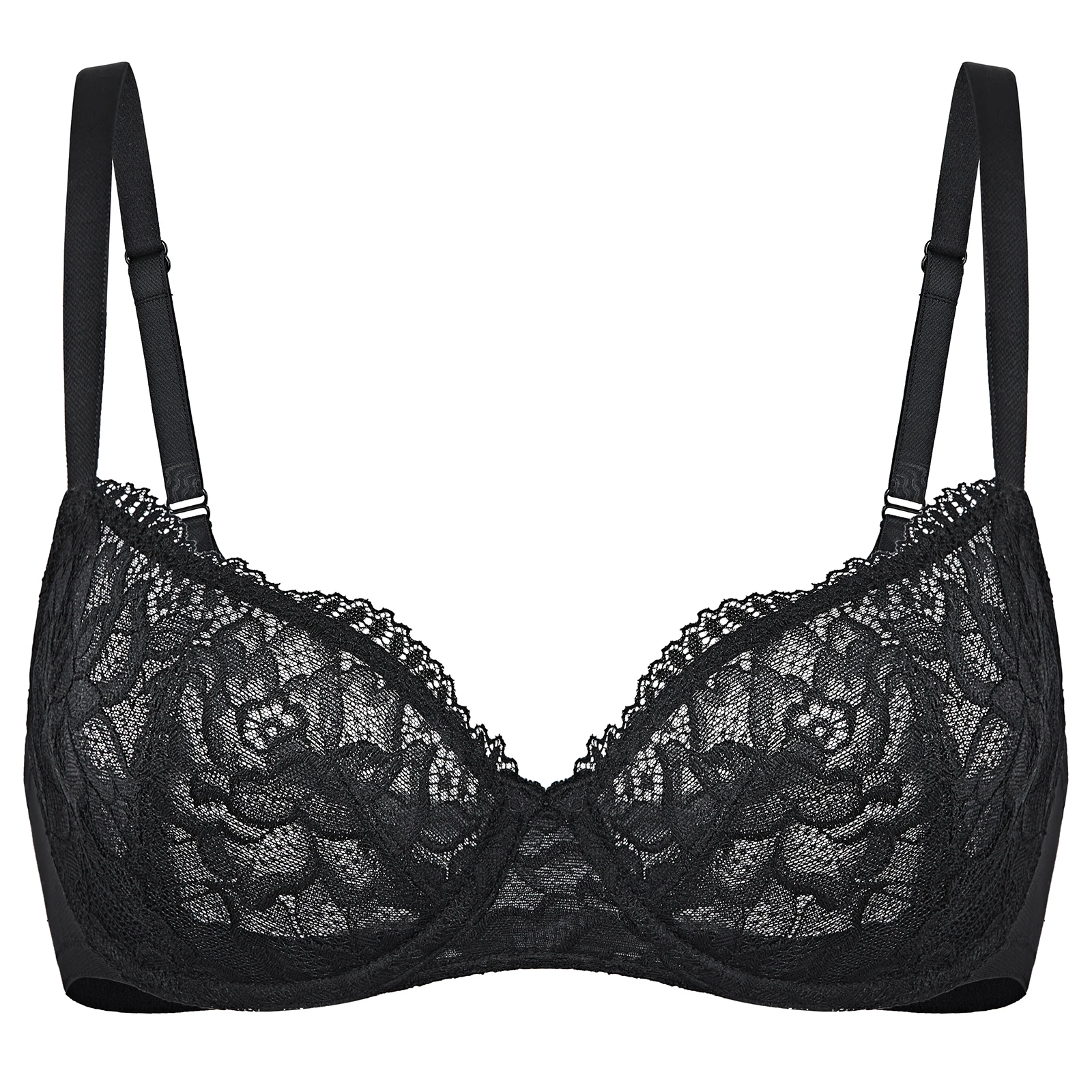 Nữ Balconette Ren Push Up Bra Gợi Cảm Nội Y Đúc Thông Hơi Không Thấy Thông Qua Plus Kích Thước Áo Lót B C D DD E F