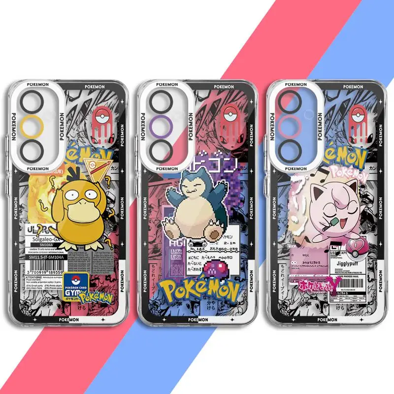 Transparent Soft Case for Samsung Galaxy A35 A55A53 A54 A73 A34 A33 A25 A24 A13 A14 A15 5G Anime Pokemons Gengar Cover