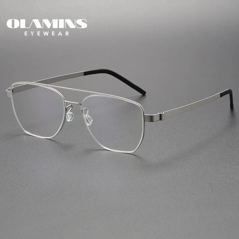 

OLAMINS​ High Grade Handmade Classical Vintage Pure Titanium Polygonal Glasses Eyeglasses Frame 9622