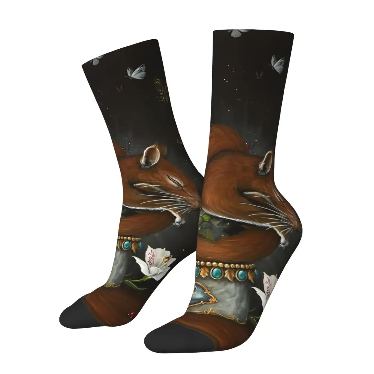 Squirrel Sock Printed Man Polyester