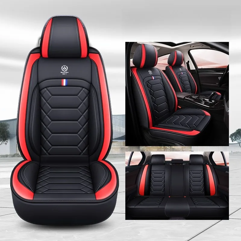 

5-Seat Full Coverage Car Seat Covers High-Quality PU Leather 3D Stitching Soft Comfortable Non-Slip All Season