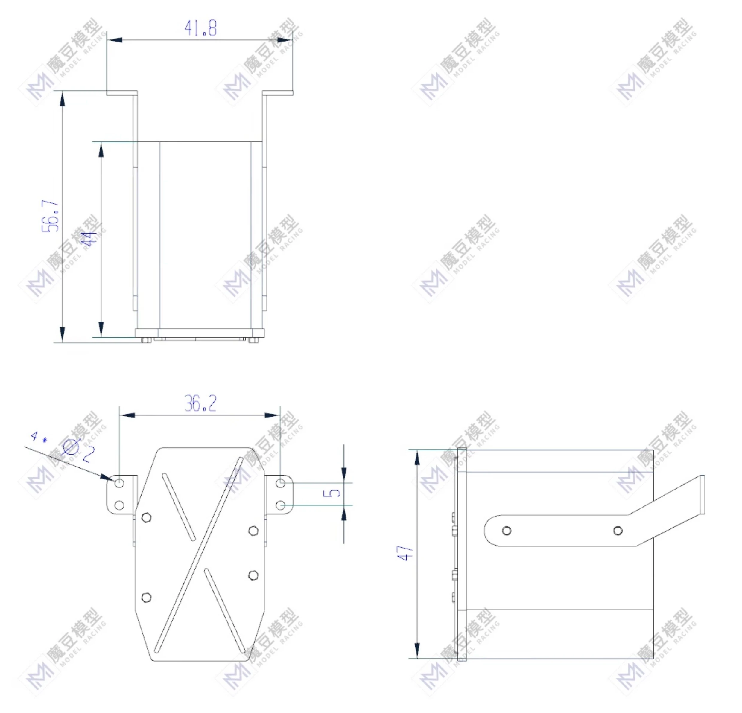 1/14 Metall-Auspufftank-Dekoration MD PQ-0001 für 1/14 RC Traktor-LKW, Muldenkipper-Modellspielzeug oder DIY-Modifikationsteile – Detail 1