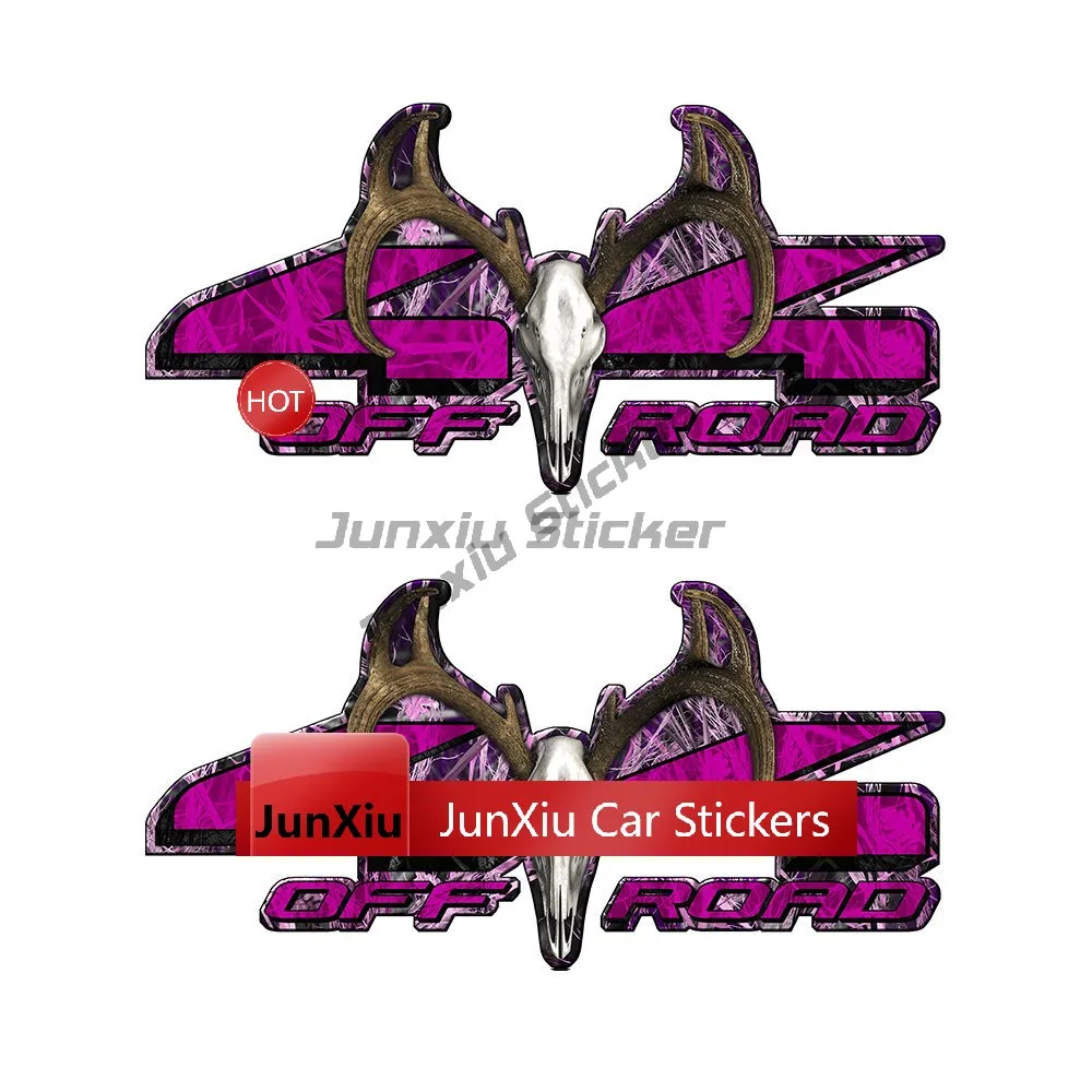 2 Stück 4x4 Offroad Pink Camo Aufkleber für LKW-Ladefläche und Heckklappe, Vinyl-Grafiken, 4x4 Offroad Mountain Vinyl-Aufkleber Zubehör Motor – Detail 14