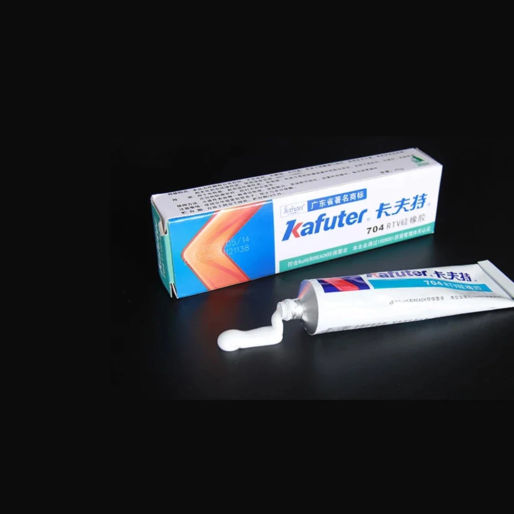45g كفت K704 سيليكون المطاط الأبيض ارتفاع درجة الحرارة مقاومة تسرب المكونات الإلكترونية الثابتة مقاوم للماء العزل