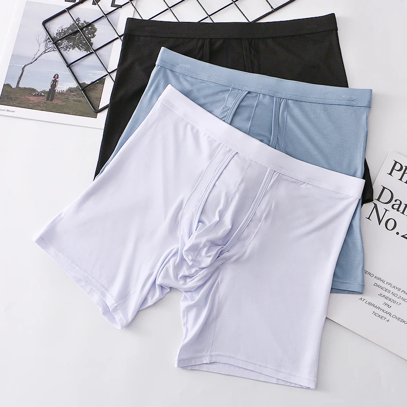 Мужское нижнее белье Wangjiang, длинные шорты-боксеры, большая сумка, разделительные пули, дышащие спортивные трусы, Ropa Interior Deportiva