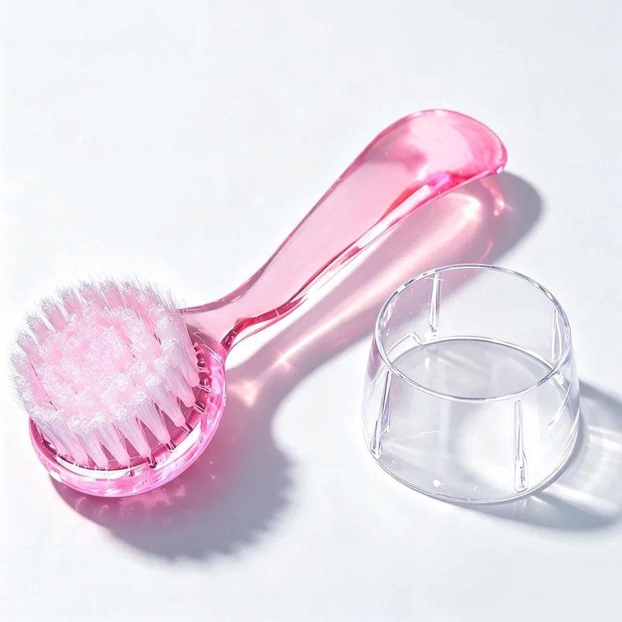 Manicure Nail Art Cleaning Brush with Cap - Dust Scrubbing Cleaner for Nails And Toes - Makeup Manicure Tool