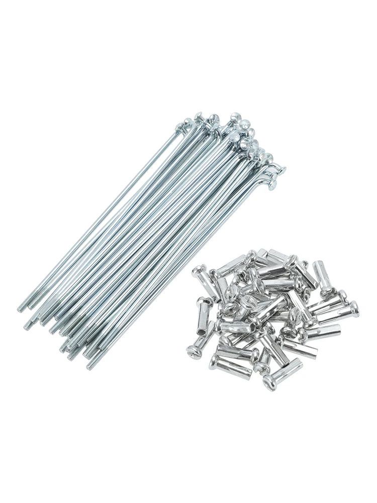 AliExpress X Autohaux X autohaux  Bicycle Spokes Bike Wheel Spokes Nipple 14G 74/78/82/85/89/92/97/101/105/109/112mm Length Carbon Steel Galvanized