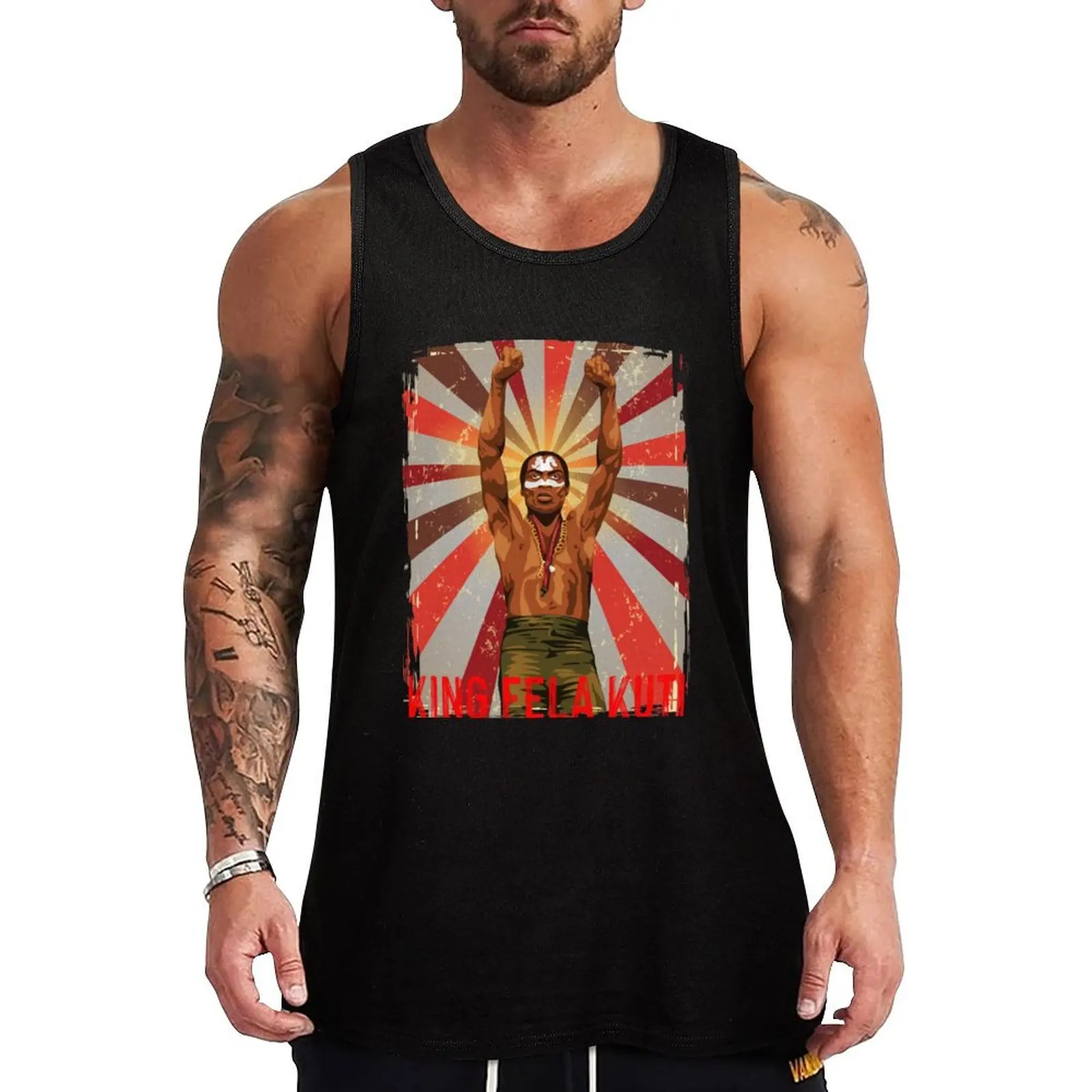 King Fela Kuti Retro Vintage Tank Top mens clothing cool things Top