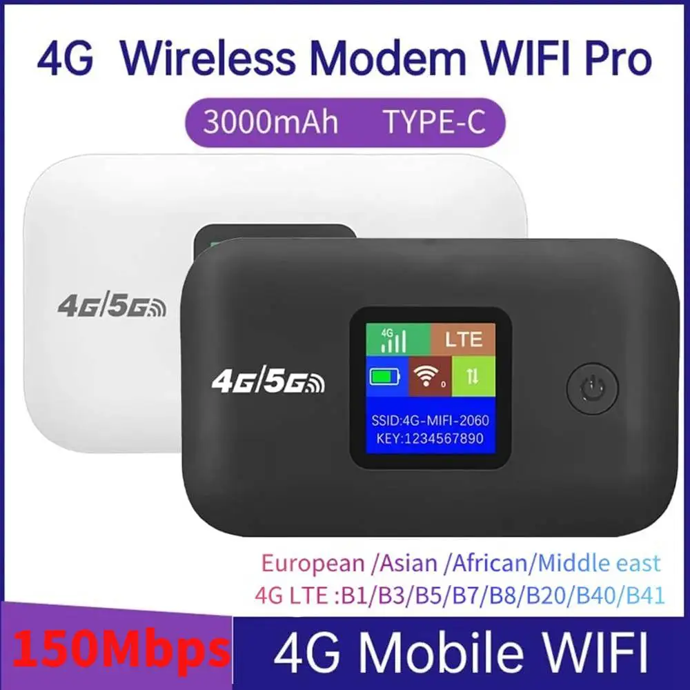 

4G 5G Wireless Modem 3000mAh Mini Outdoor WIFI Hotspot with SIM Card Slot Wireless Portable WiFi Router Mobile Hotspot for Home