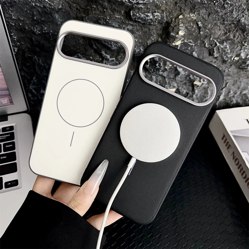 Abnehmbare Metall-Kamerarahmen-Ledertasche für Google Pixel 10 Pro XL, magnetisches kabelloses Laden, ultradünne Hautgefühl-Abdeckung