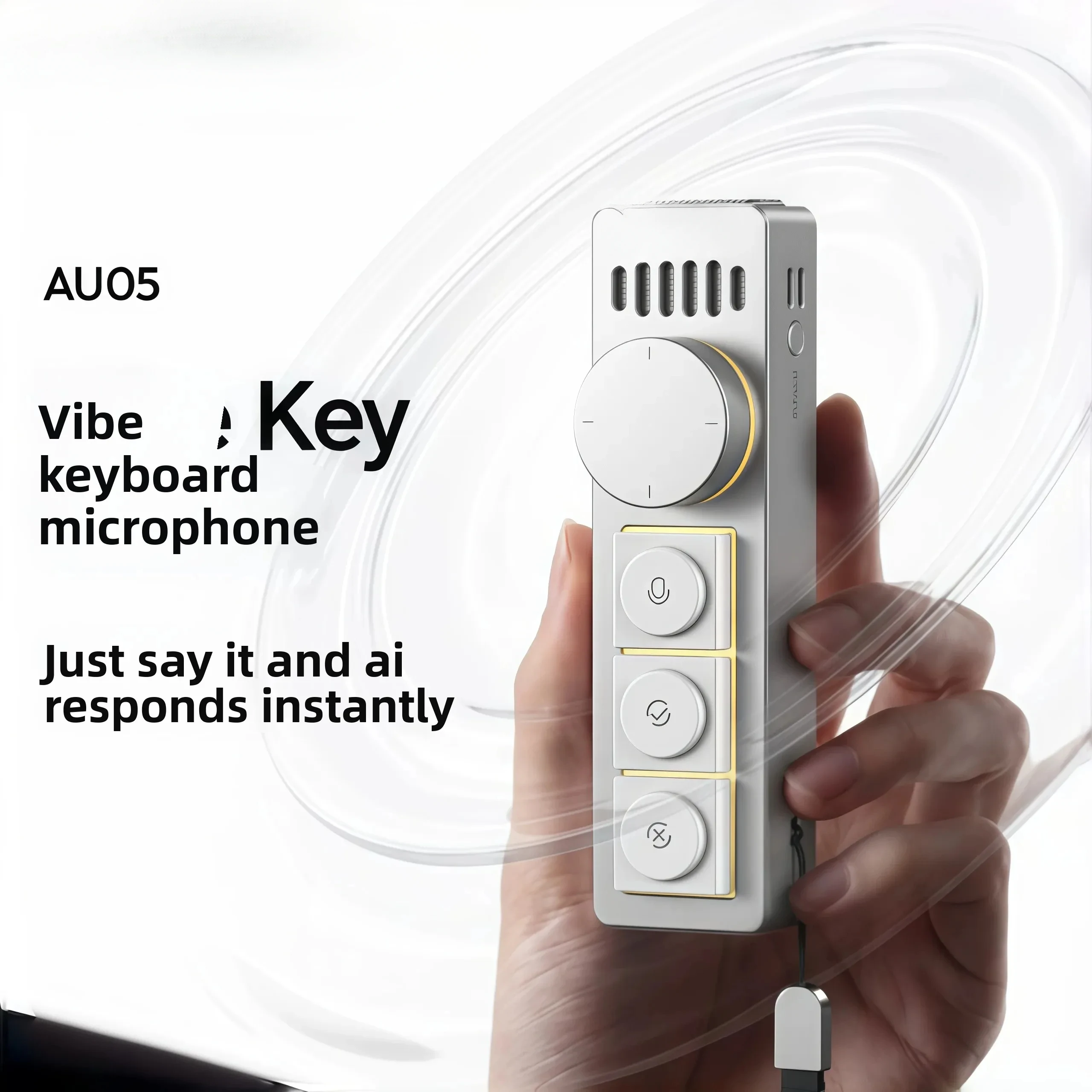 AU05 Vibe Key AI Voice Input Keypad Voice Input Keyboard Mic Custom Shortcut Keyboard Vibe Coding Programming AI Vibe