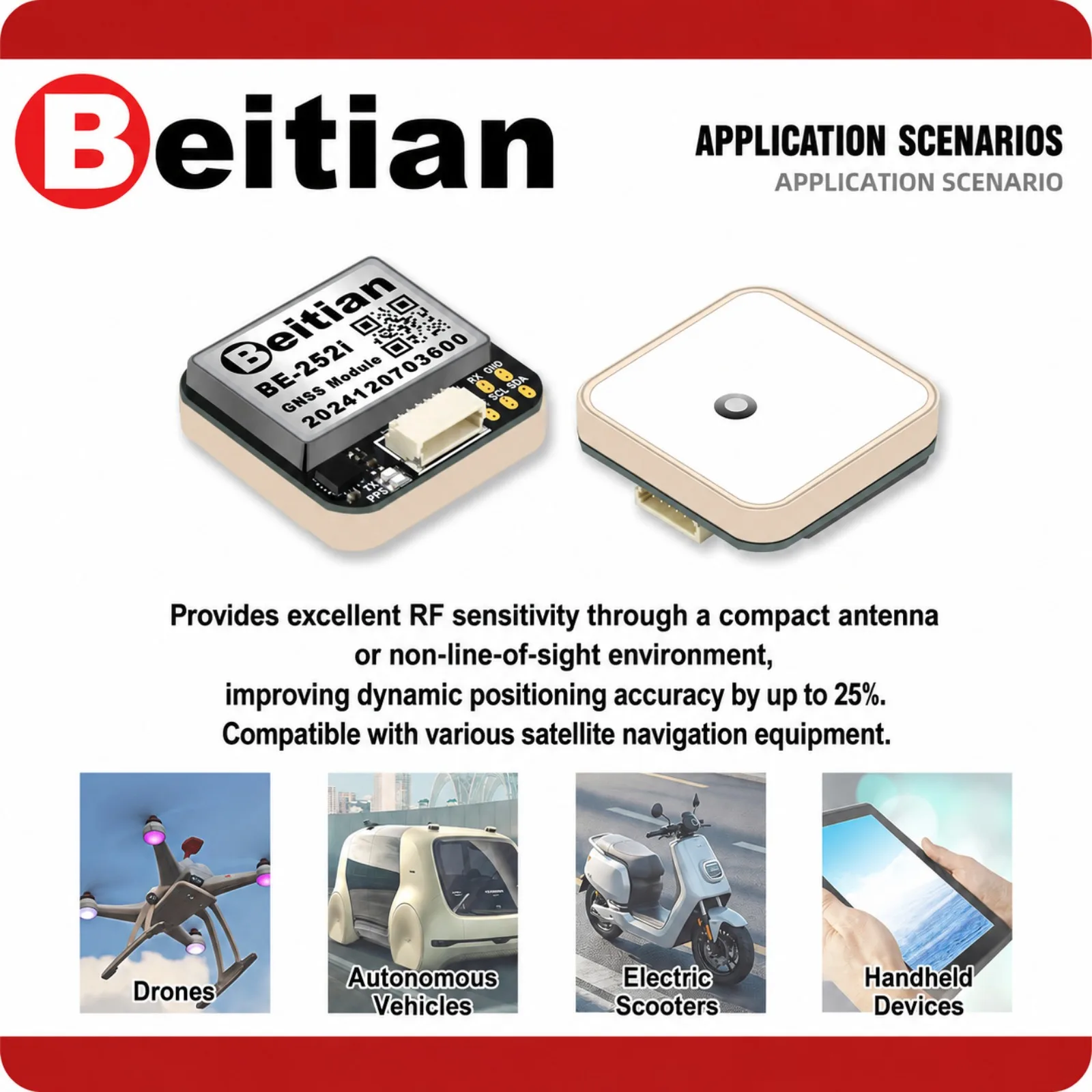 Beitian M10 Triple Mode GNSS Compass Module with IST8310 For Drone Flight Controller GPS BeiDou GLONASS