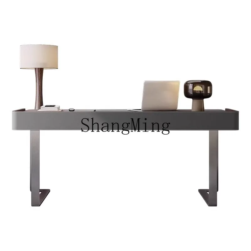 

ZHB rock slab solid wood desk home simple modern writing desk chair fashion desk