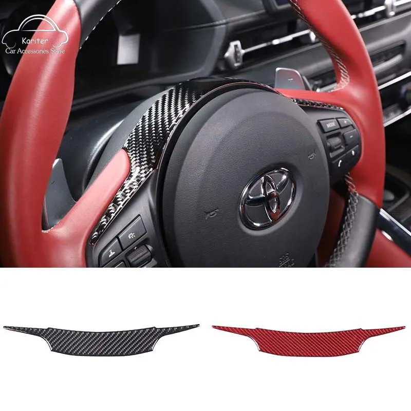 

For Toyota Supra MK5 2019-2022 Soft Carbon Fiber Car Styling Steering Wheel Decoration Protection Sticker Interior Accessories