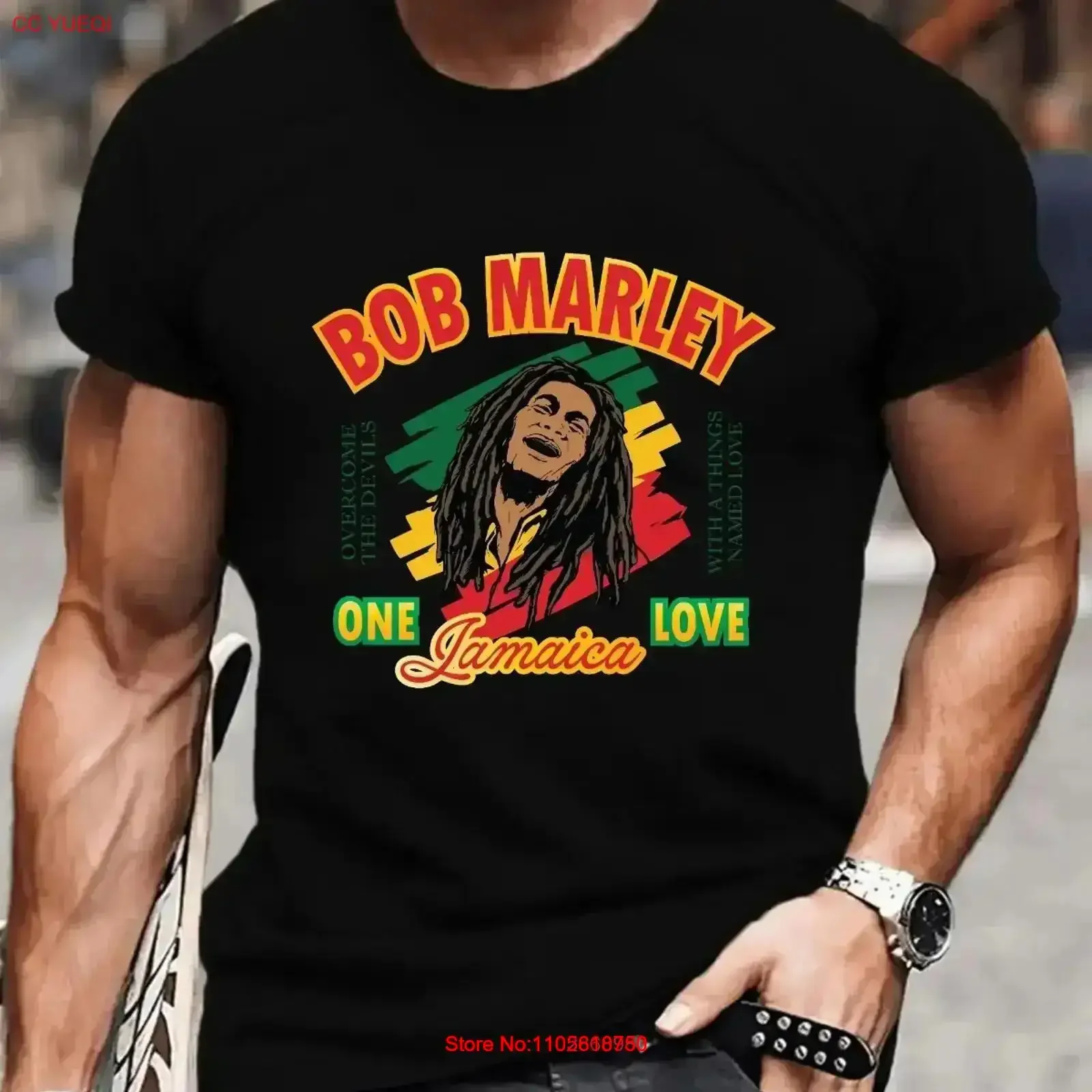 Bob Marley one love T Shirt Movie fans gift merch vintage Washed Versatile Top For Everyday Wear homme streetwear vintage