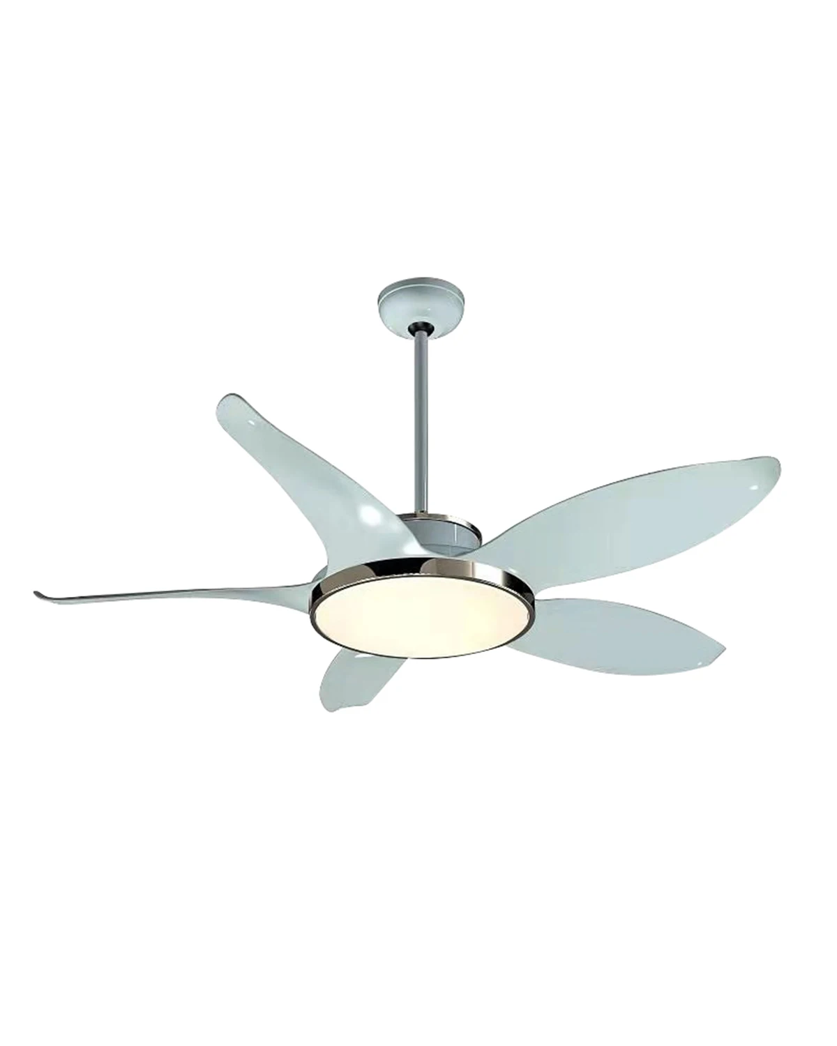 24w Restaurant and living room high power ceiling fan industrial retro silver decorative ceiling fan