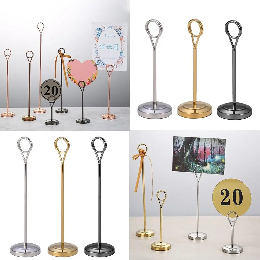 Round Desktop Decoration Party Supplies For Memo Postcard Paper Picture Paper Stand Note Clamp Photo Clip Card Holder