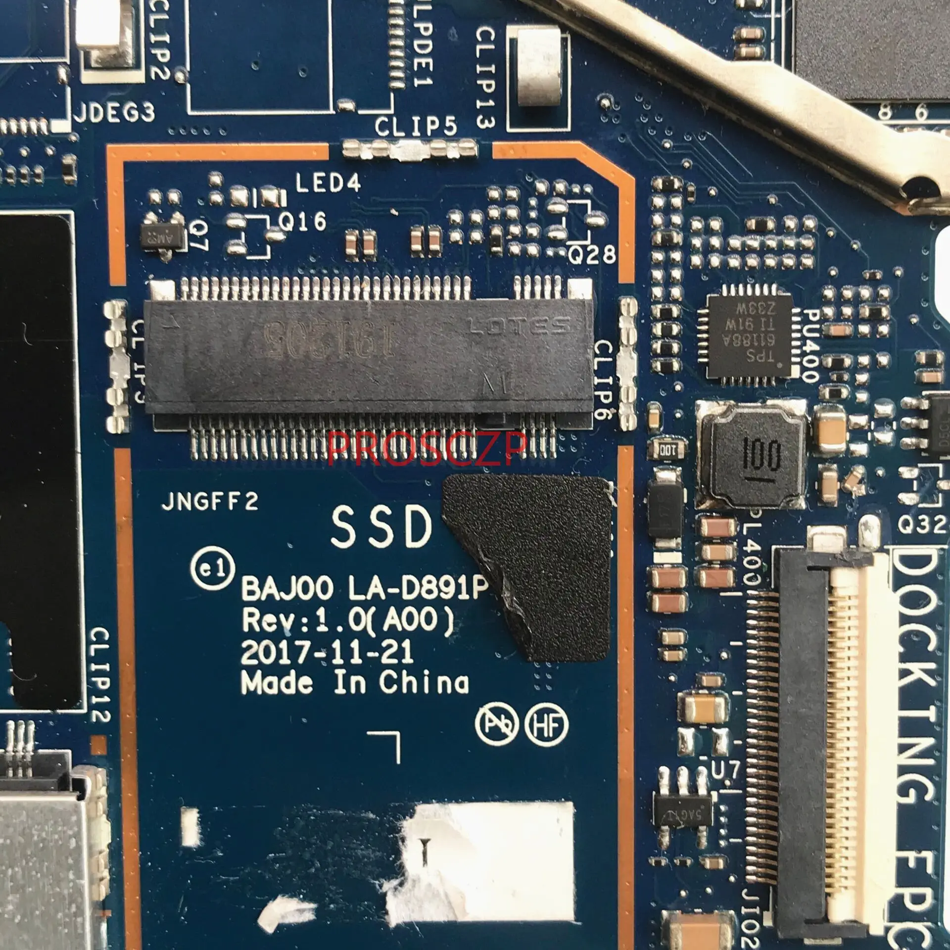 

Mainboard For DELL 5285 Laptop Motherboard LA-D891P With SR33Z I7-7600U CPU 100% Full Tested Working Well+Free Shipping