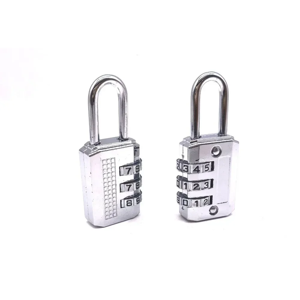 Mini Alloy Padlock 3/4 Digit Dial Combination Password Code Number Lock Safety Travel Security Lock for Luggage Suitcase Drawer