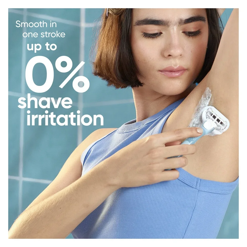 Очень гладкая женская ручная бритва с 5 лезвиями, с поворотной головкой и смазочной полосой, 2-лезвийные стержни, бритва для бритья с удобной ручкой