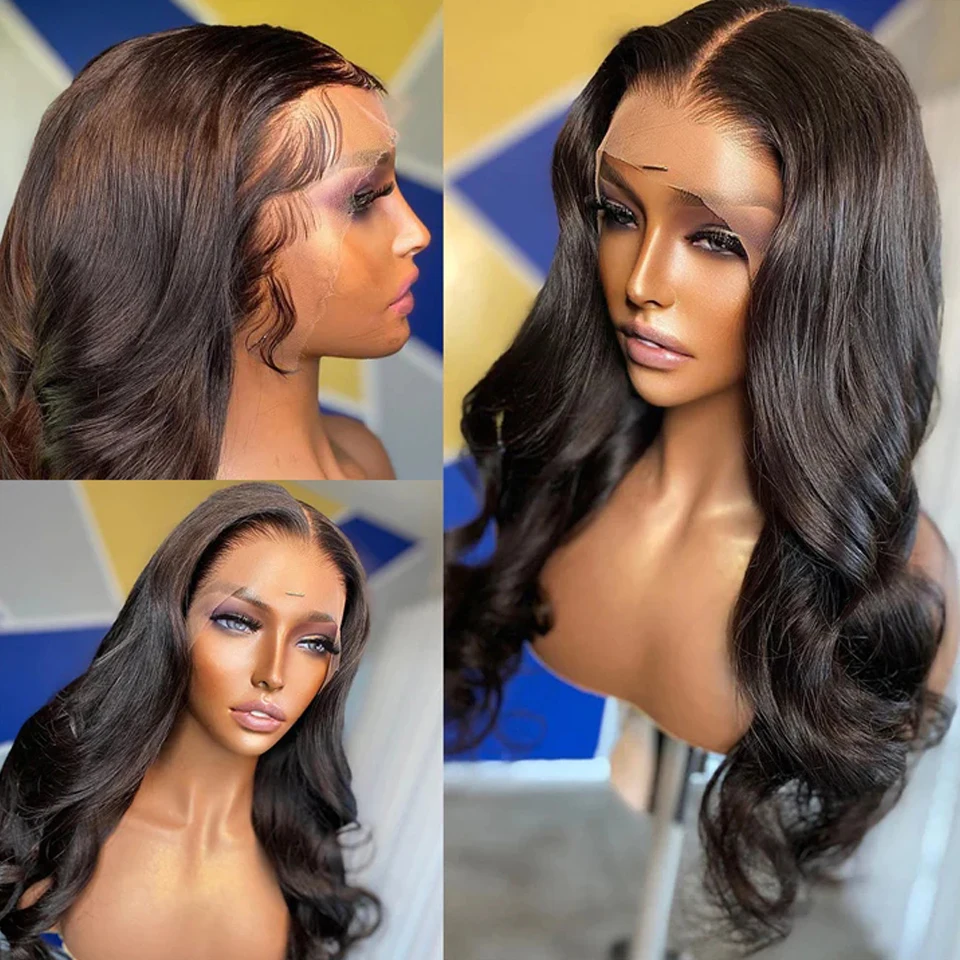 180D Glueless Human Hair Body Wave Bob Lace Wigs 13X4 Lace Front Body Wave Human Hair Wigs For Women Wear & Go Body Wave Wigs